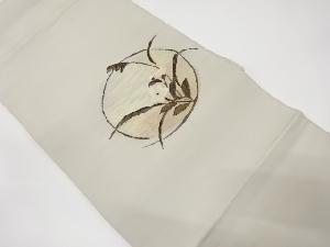 丸紋に桔梗模様織り出し袋帯